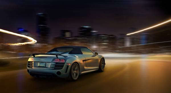 Photograph Allan Davey Audi R8 Gt on One Eyeland